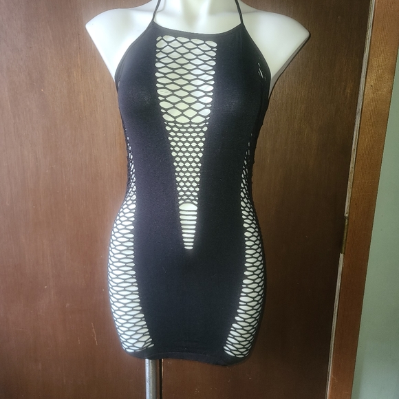 Mesh bodycon mini dress - Picture 1 of 5